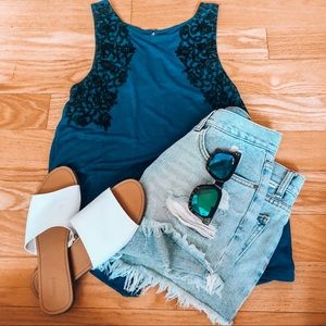 Embroidered Tank Top